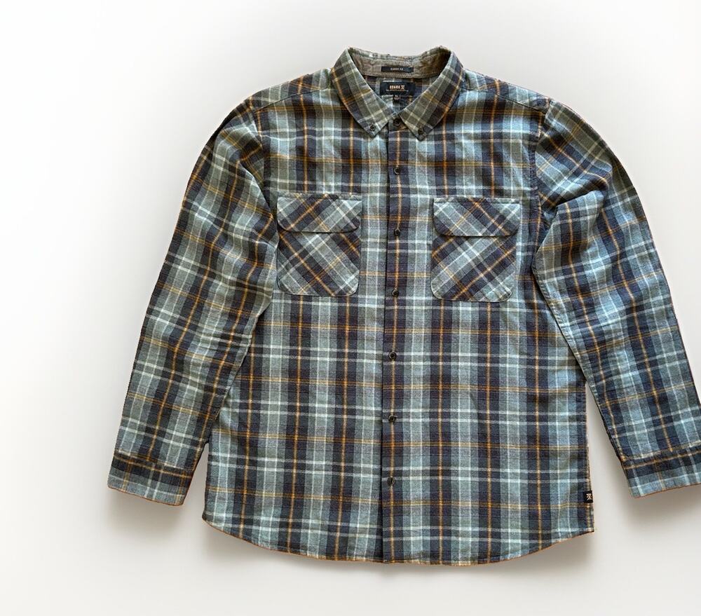 Roark Pinnacles Long Sleeve Button Up Flannel Shirt Mens XL Soft Cotton Gorpcore